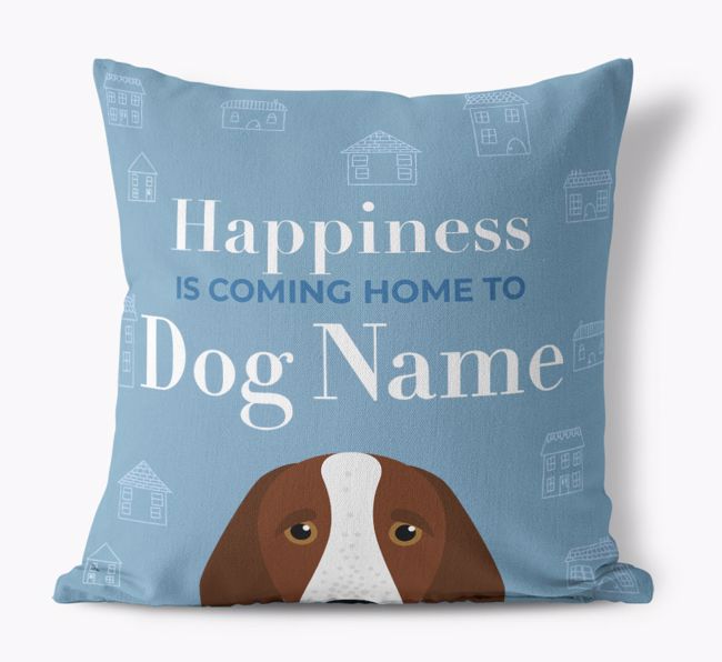 Happiness Is: Personalized {breedFullName} Canvas Pillow